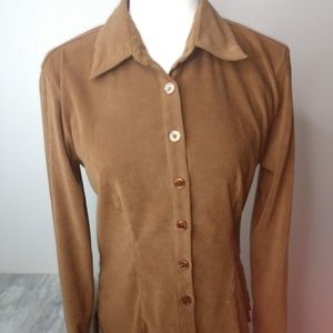 4/$20 Havre Bernard Jacket Button Shirt Suede
